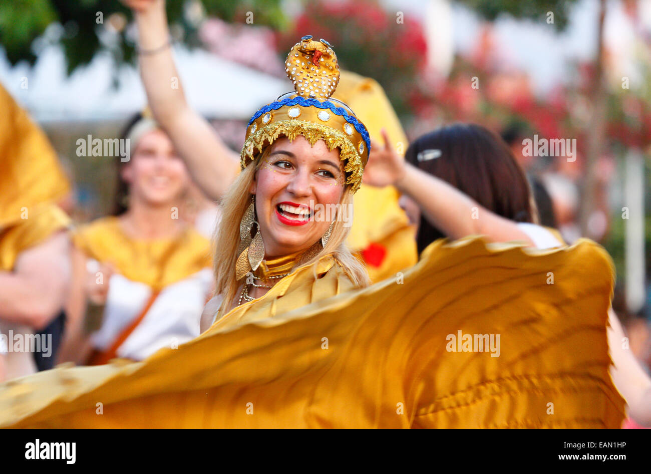 Karneval in Novi Vinodolski, Kroatien Stockfoto