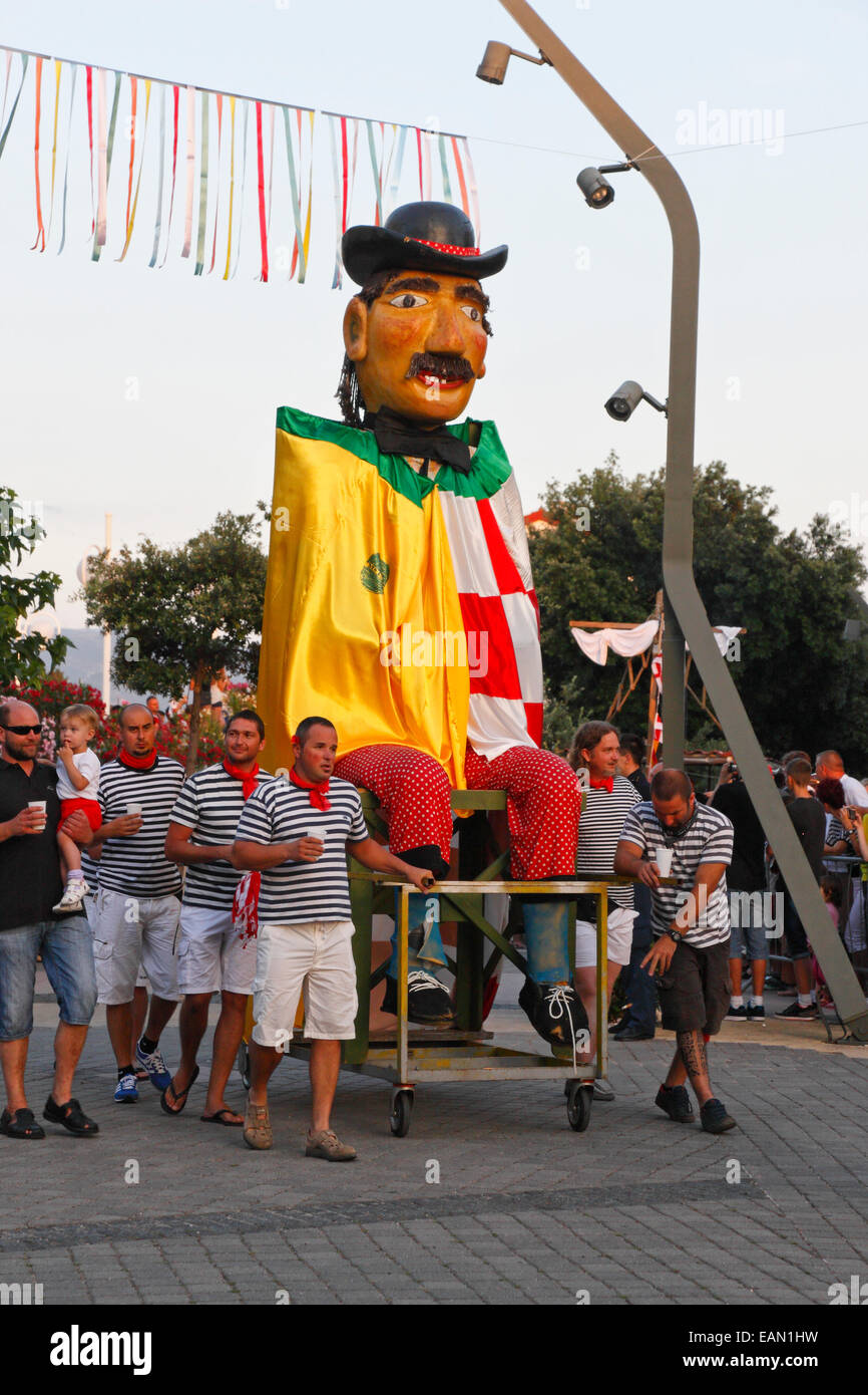 Karneval in Novi Vinodolski, Kroatien Stockfoto