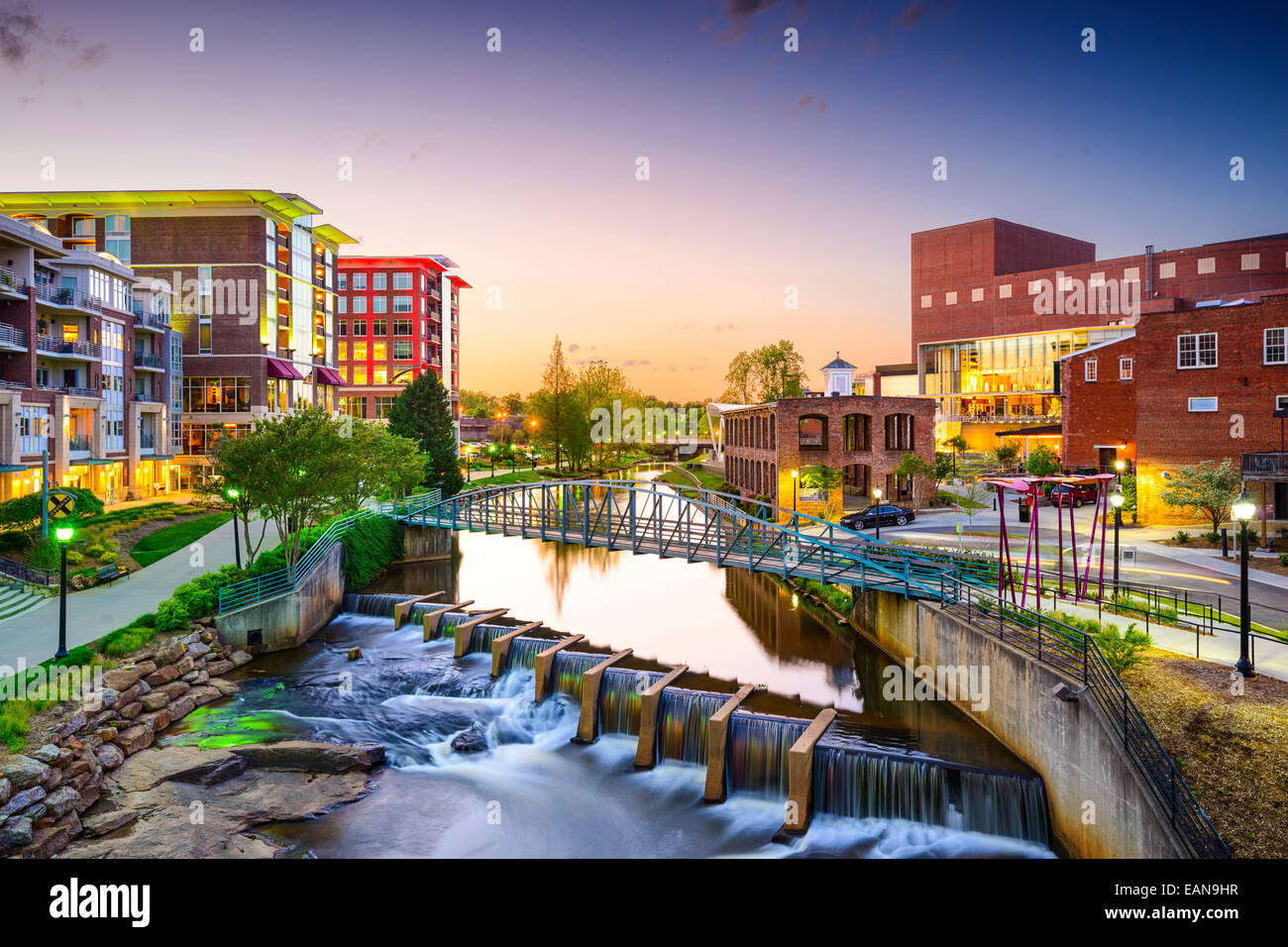 Greenville, South Carolina Stadt Stadtbild Stockfoto