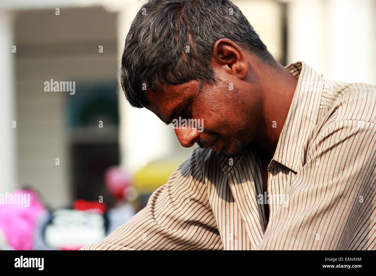 Mann, Männlich, kleiden, schwarz, Indisch, New Delhi, Indien. Stockfoto