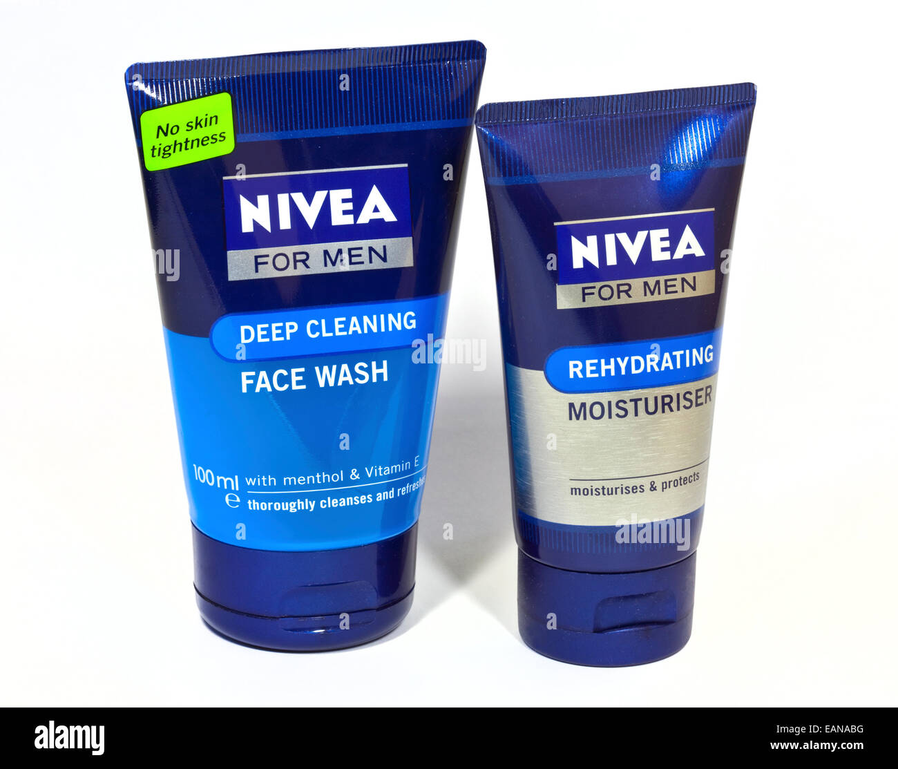 Nivea for Men tief Reinigung Gesicht waschen und Urea Feuchtigkeitscreme Stockfoto