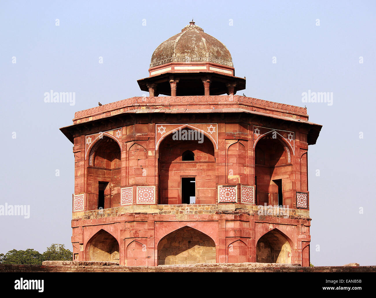 roter Sandstein, Struktur, Architektur, Marmor, Erbe, Mughal Periode, New Delhi, Indien, Stockfoto