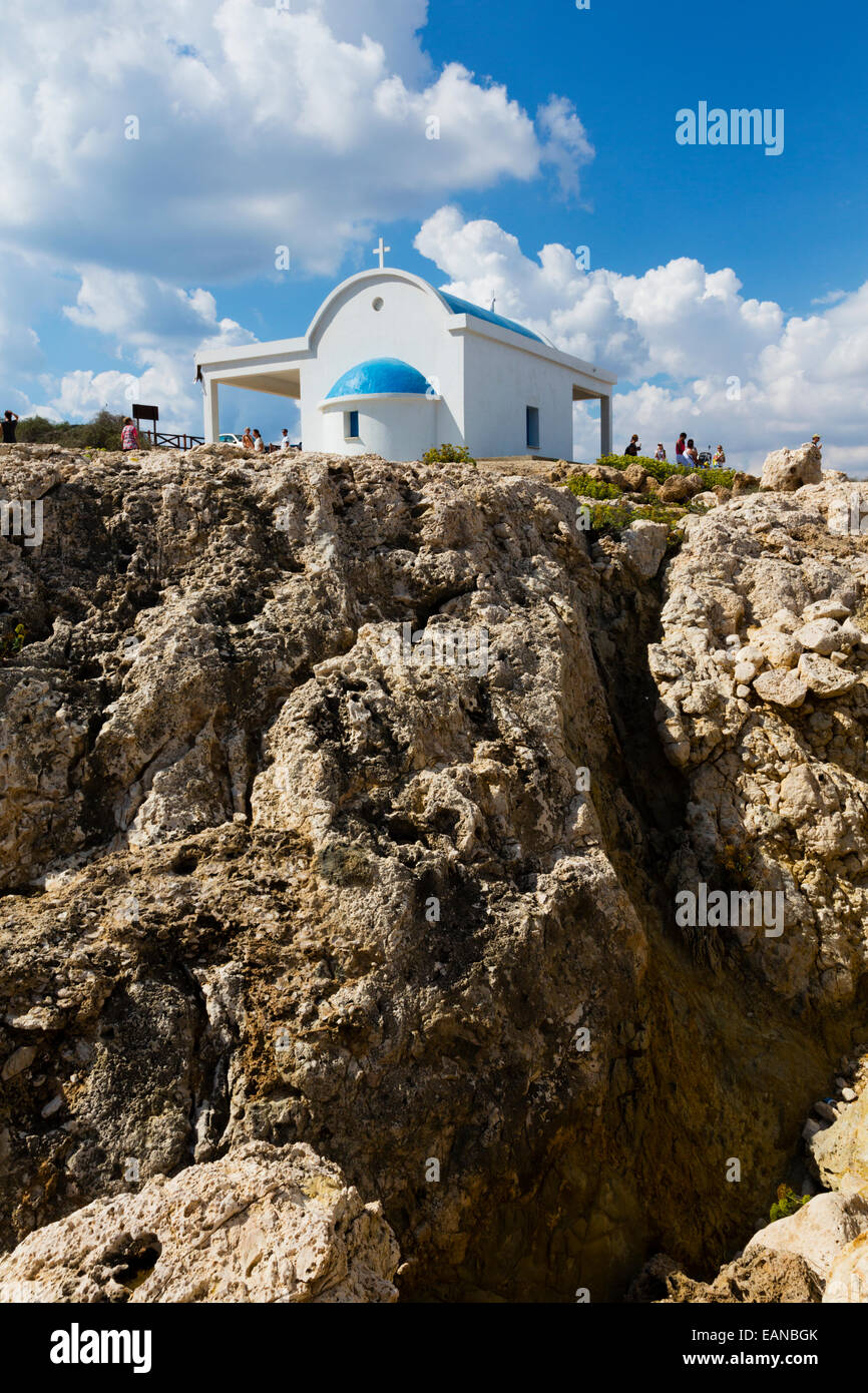 Ayii Anargyri Kapelle. Kap Greco, Zypern Stockfoto