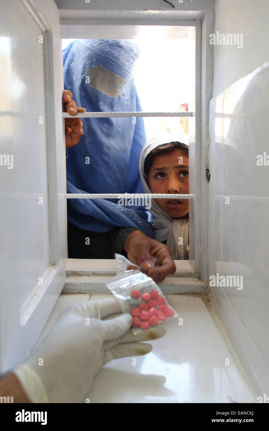 Apotheke in einem afghanischen Krankenhaus Stockfoto
