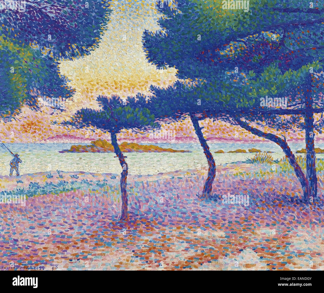 Henri-Edmond Cross La Plage de Saint-Clair Stockfoto