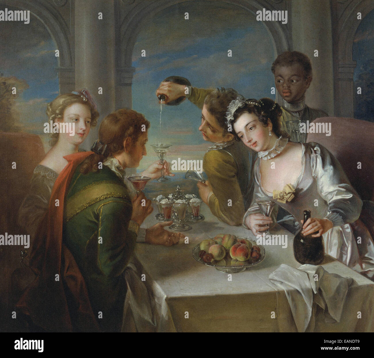 Philippe Mercier der Geschmackssinn Stockfoto