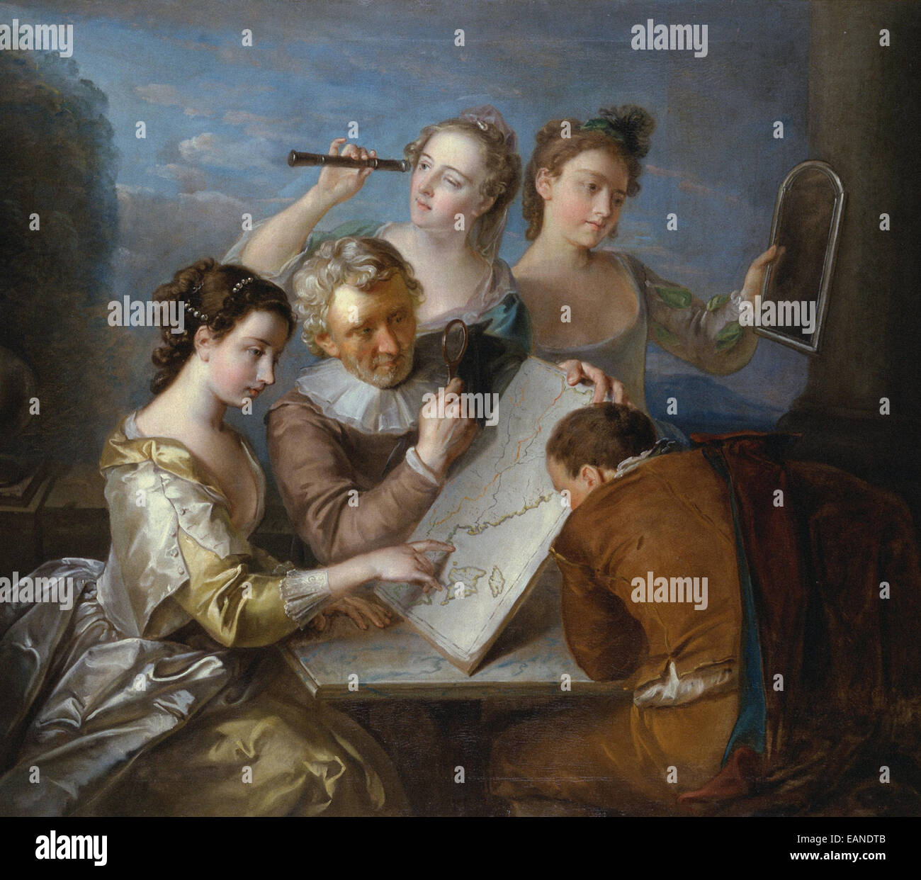 Philippe Mercier der Sehsinn Stockfoto