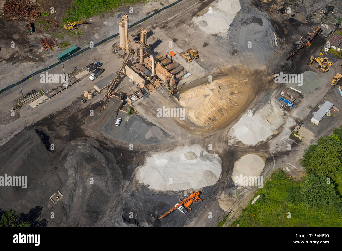 Luftaufnahme des Steinbruchs Stockfoto