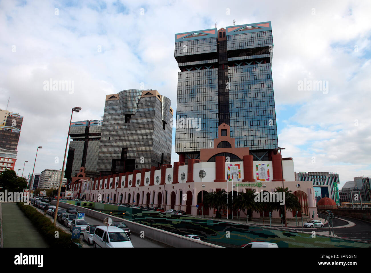 Das Einkaufszentrum Amoreiras in Lissabon. Stockfoto