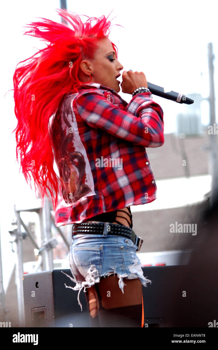 Rock auf der Palette 2014 achten Jahr Featuring: Butcher Babies wo: Columbus, Illinois, USA bei: 16. Mai 2014 Stockfoto