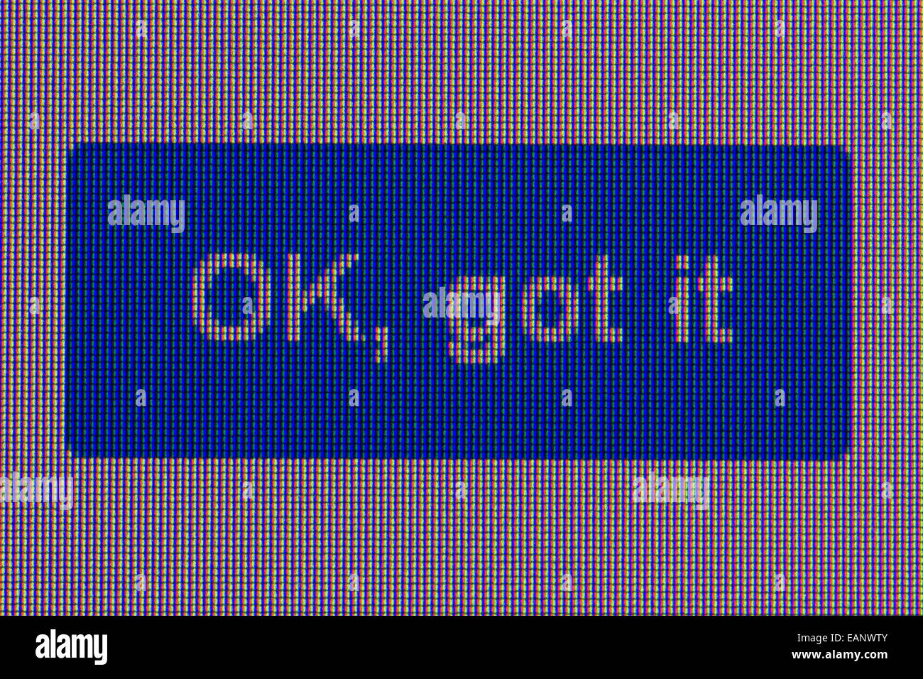 OK habe es Taste. Makro-Ansicht der alten überwachen Stockfoto