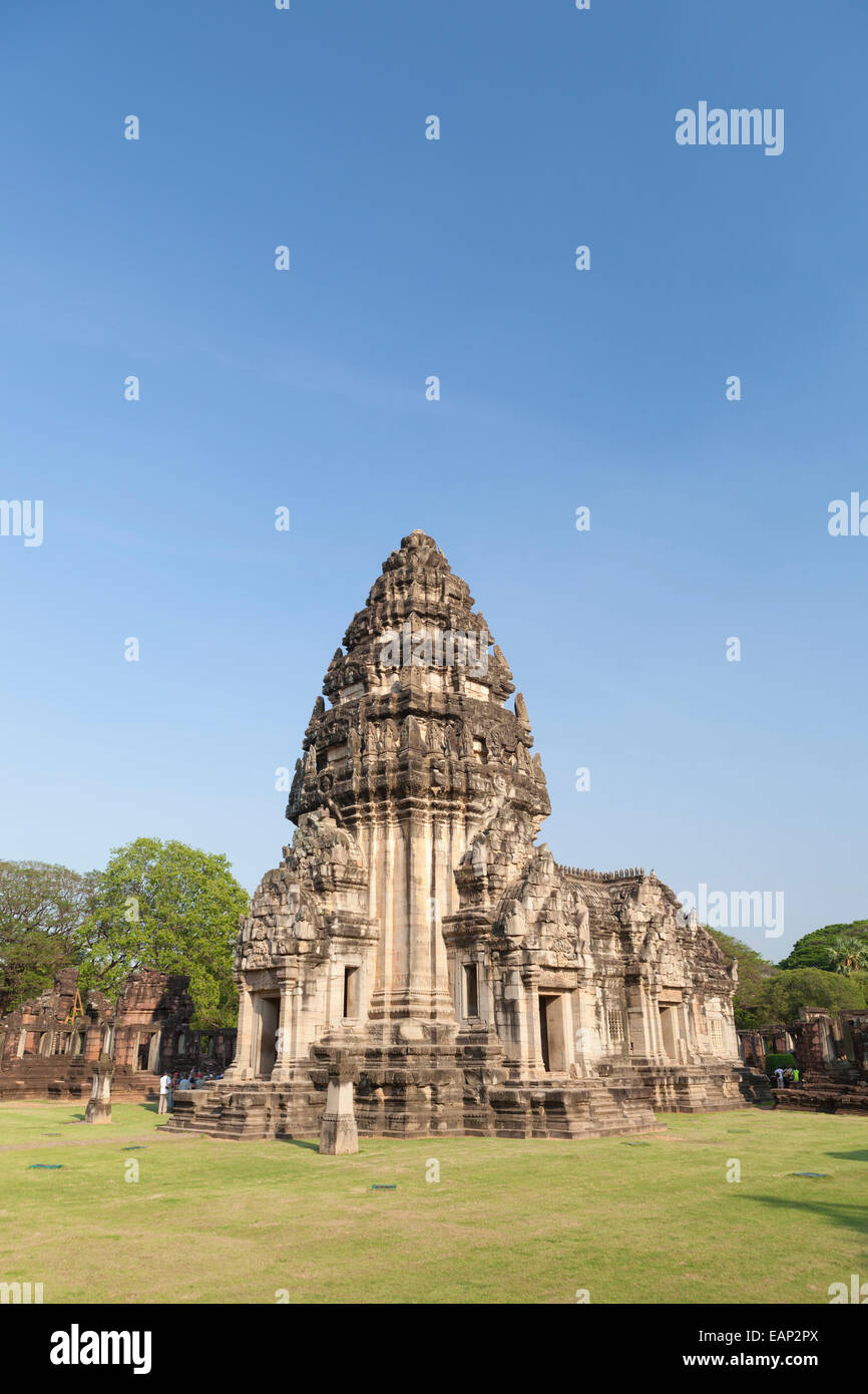 Die wichtigsten Turm von Prasat Hin Phimai Tempel, Thailand Stockfoto