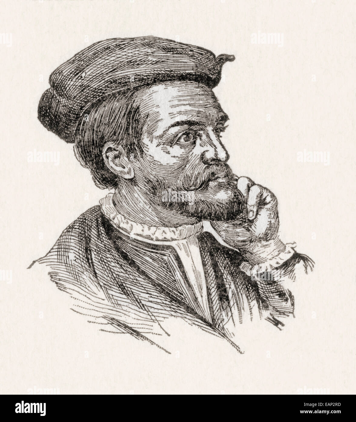 Jacques Cartier, 1491 – 1557.  Französische Seefahrer und Entdecker. Stockfoto