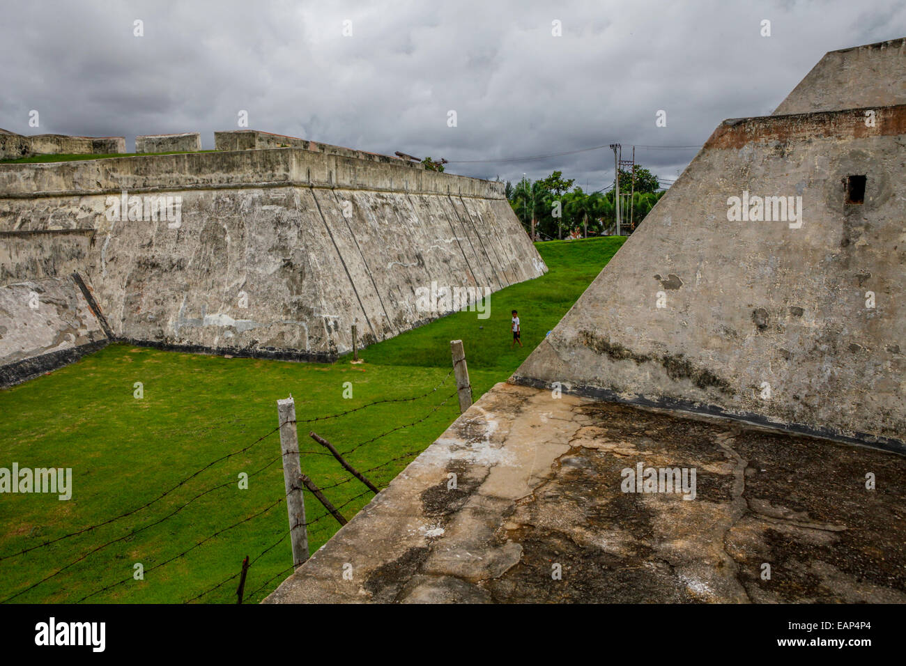 Fort Marlborough, ein 18. englische Jahrhundert Fort befindet sich in Bengkulu Stadt, Sumatra. Stockfoto