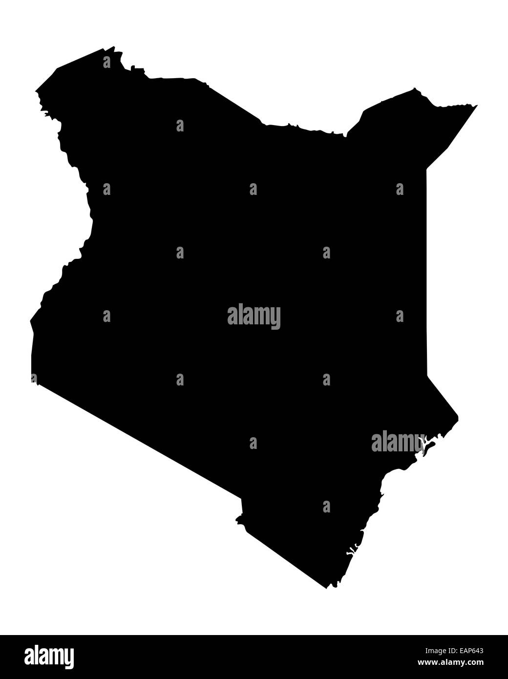 Karte von Kenia Stockfoto