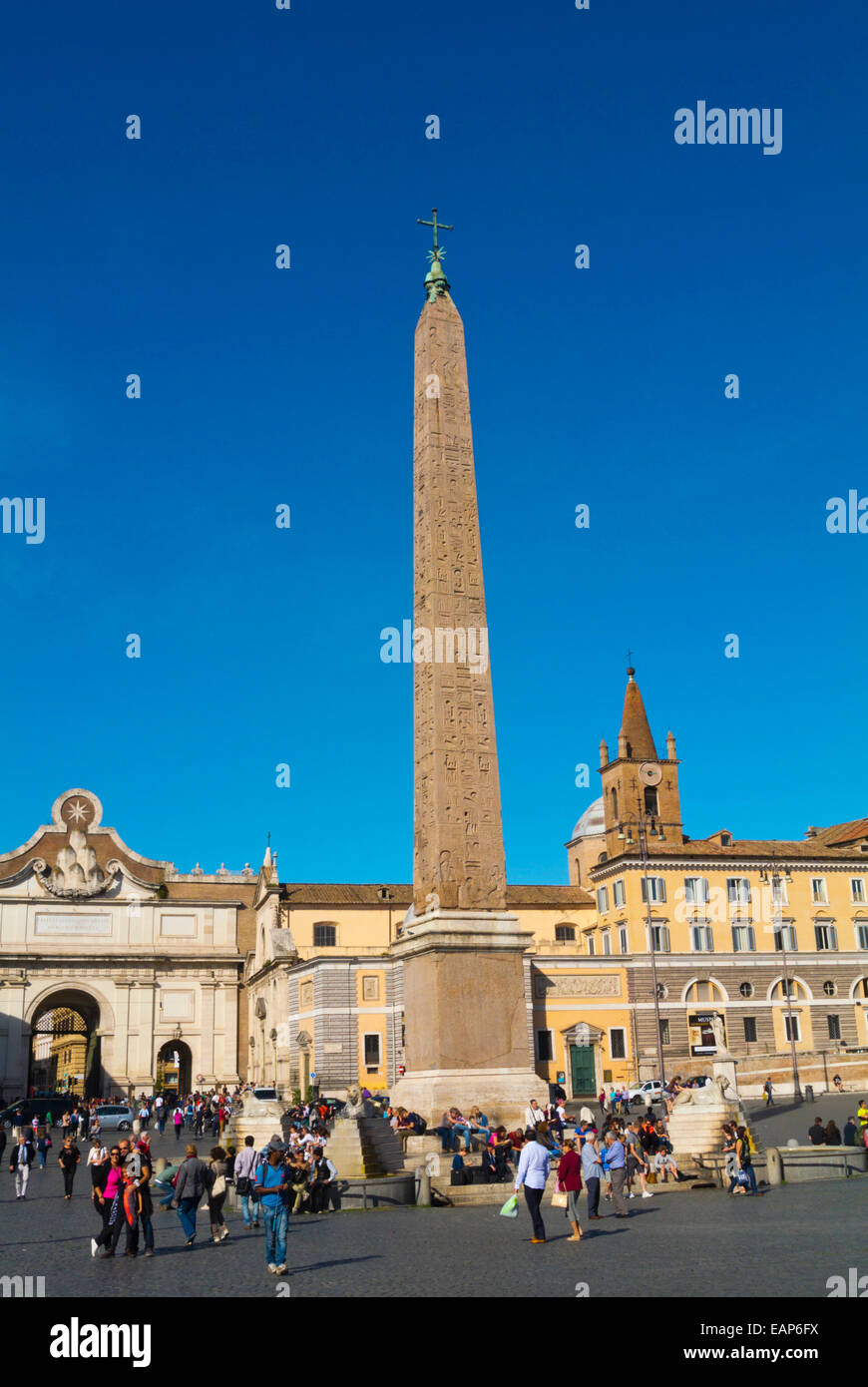 Ägyptischer Obelisk, Piazza del Popolo, Tridente, Centro Storico, Rom, Italien Stockfoto