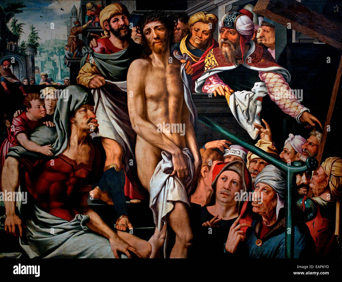 Ecce Homo von Jan Sanders van Hemessen (um 1500 – c. 1566) war ein Flämisch Niederlande Niederlande Stockfoto