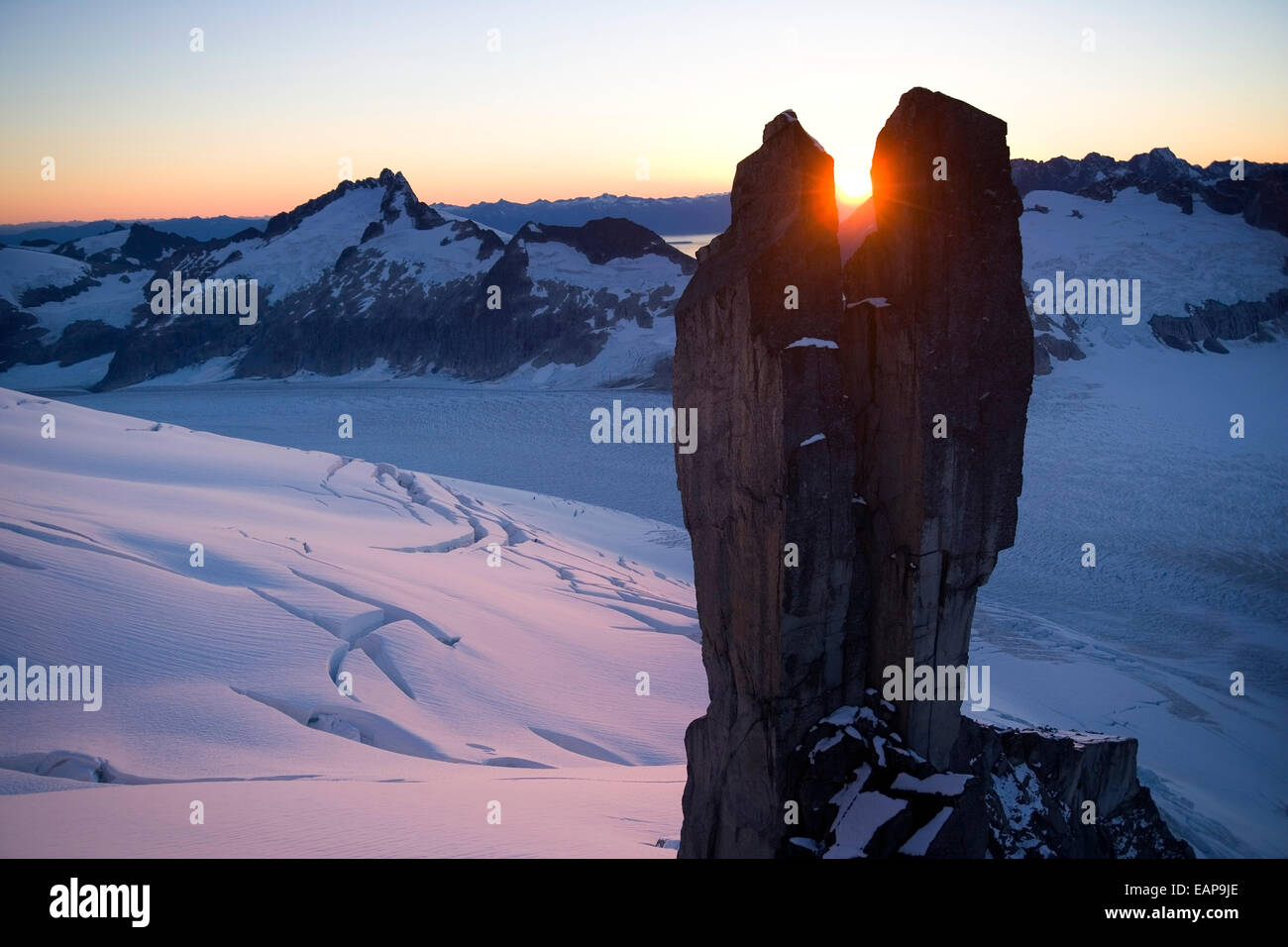 Antenne, Nachmittag, Alaska, Herbst, blau, blauen Himmel Stockfoto