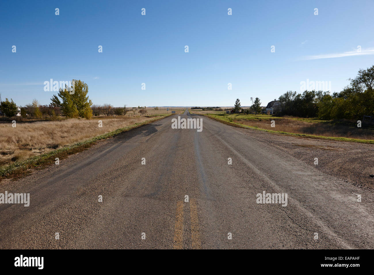 Highway 34 in der Nähe Bengough Saskatchewan Kanada Stockfoto