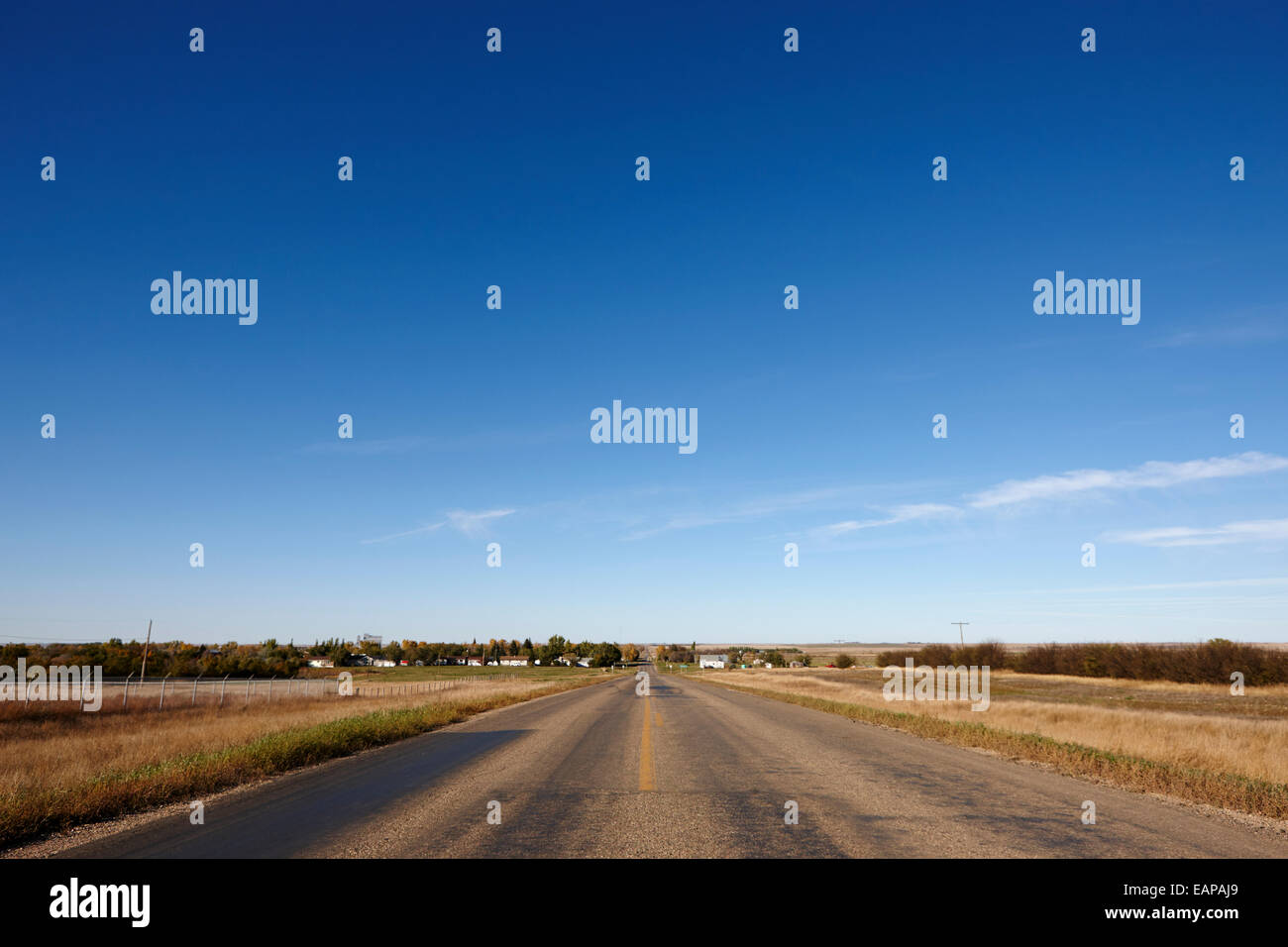 Highway 34 in der Nähe Bengough Saskatchewan Kanada Stockfoto