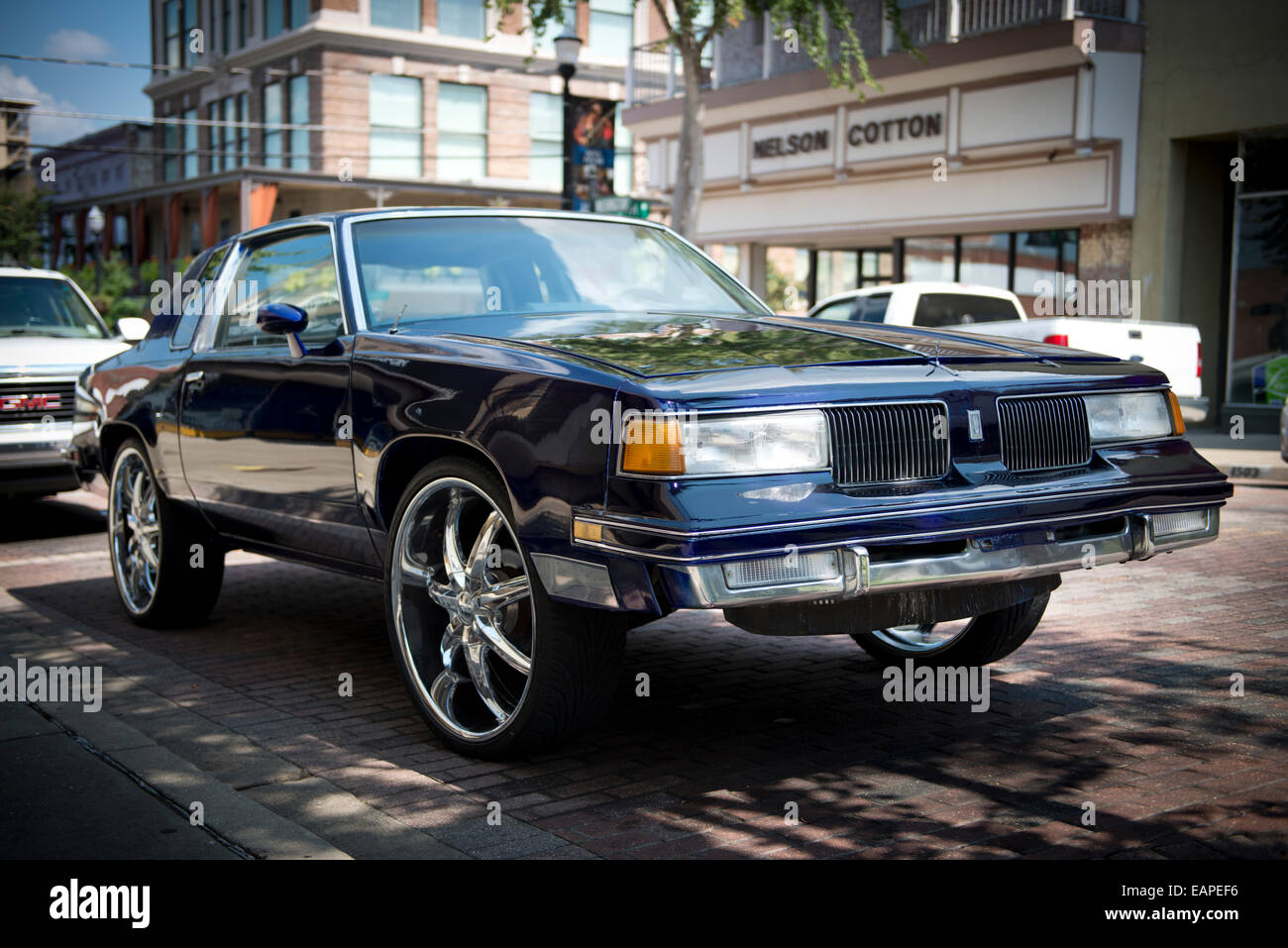 Hip Hop Auto mit großen Rädern. Vicksburg, Mississippi Stockfoto
