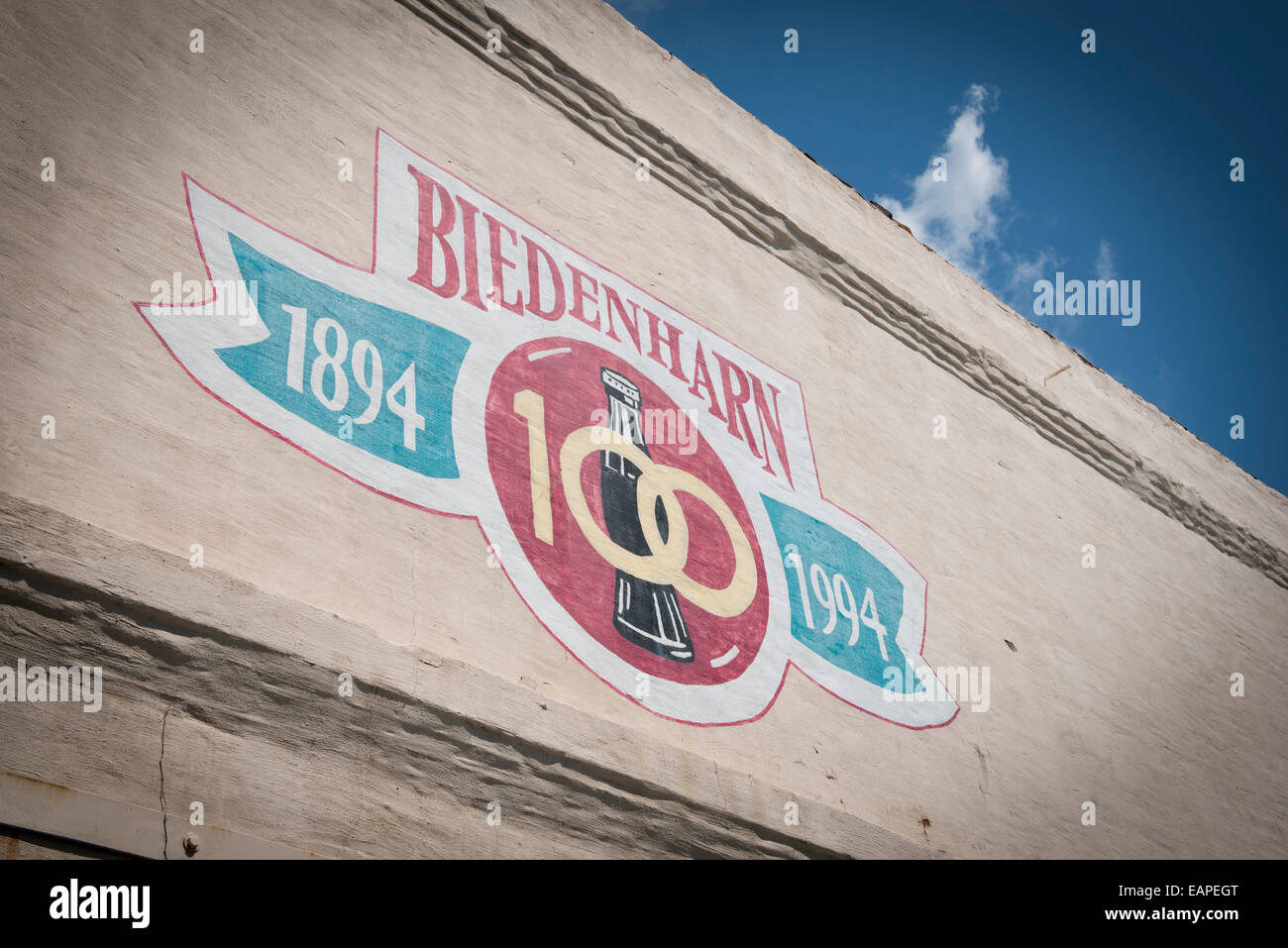 100 Jahre Coca Cola 1894-1994. Wandbild. Biedenharn Museum. Vicksburg, Mississippi Stockfoto
