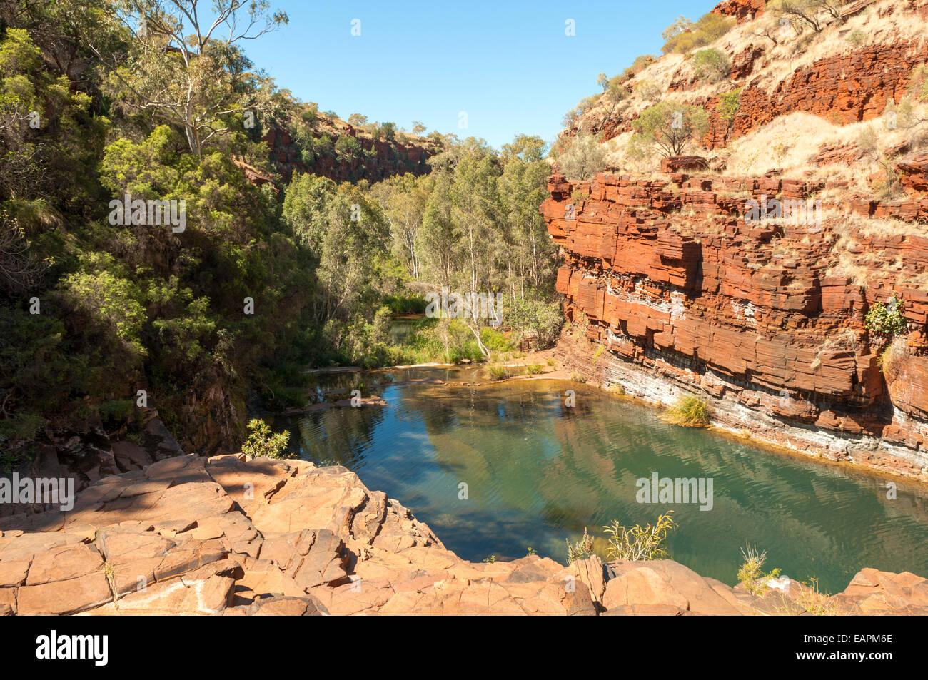 Pool unter Fortescue Falls, Dales Gorge, Karijini NP, WA, Australien Stockfoto