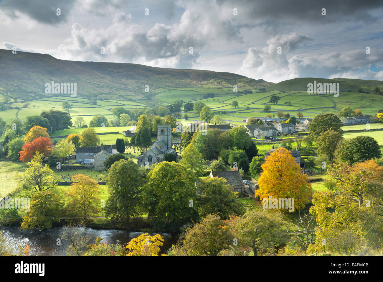 Burnsall Dorf in Wharfedale in The Yorkshire Dales, England. Stockfoto