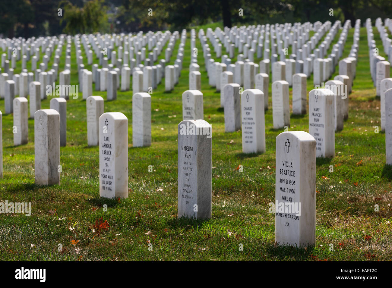 Nationalfriedhof Arlington, Virginia, USA Stockfoto