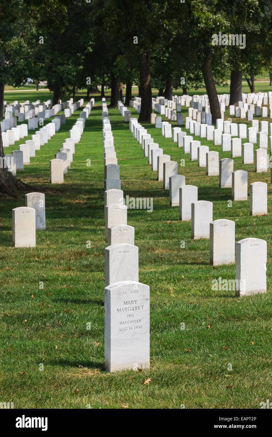 Nationalfriedhof Arlington, Virginia, USA Stockfoto