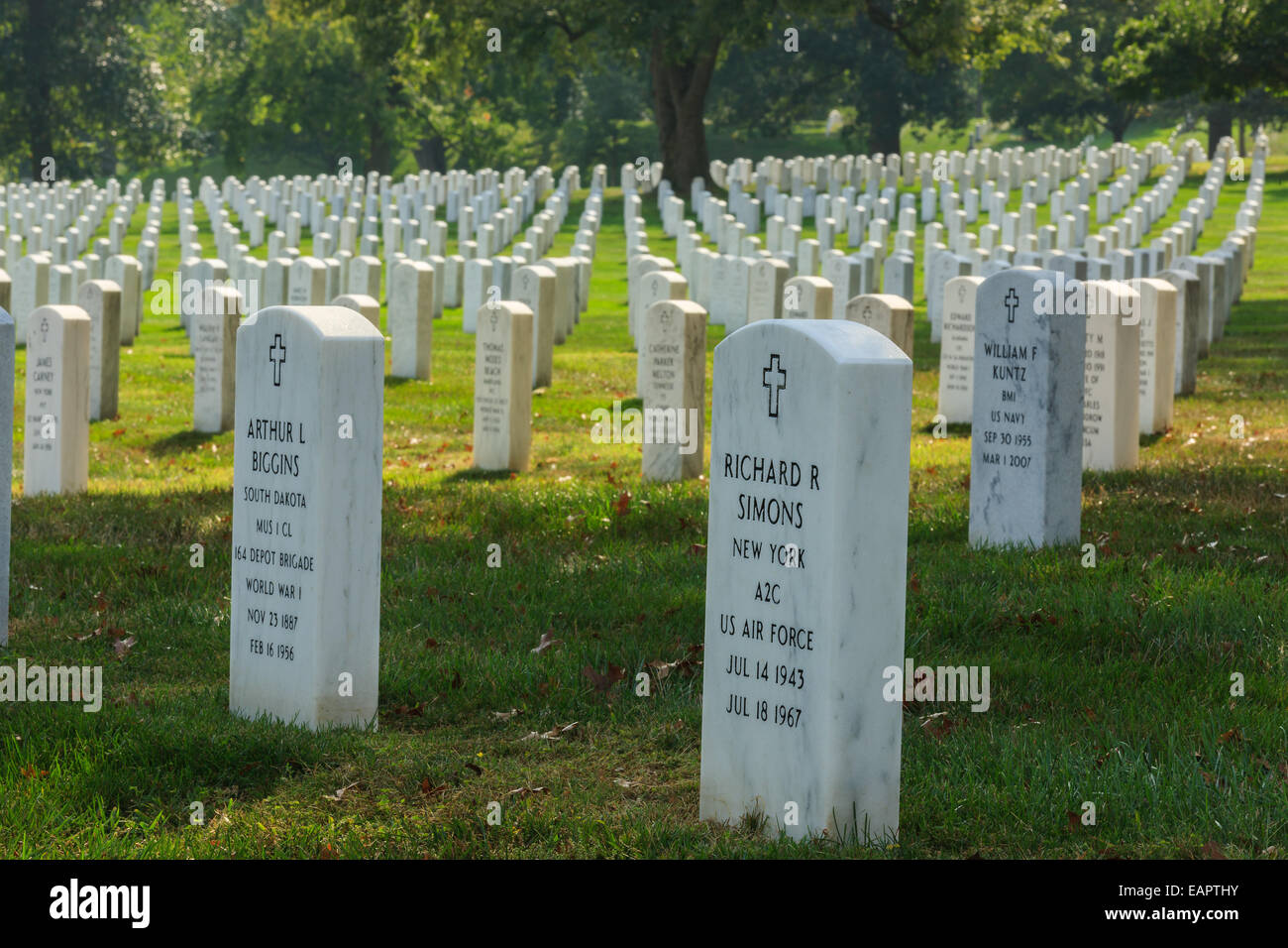 Nationalfriedhof Arlington, Virginia, USA Stockfoto