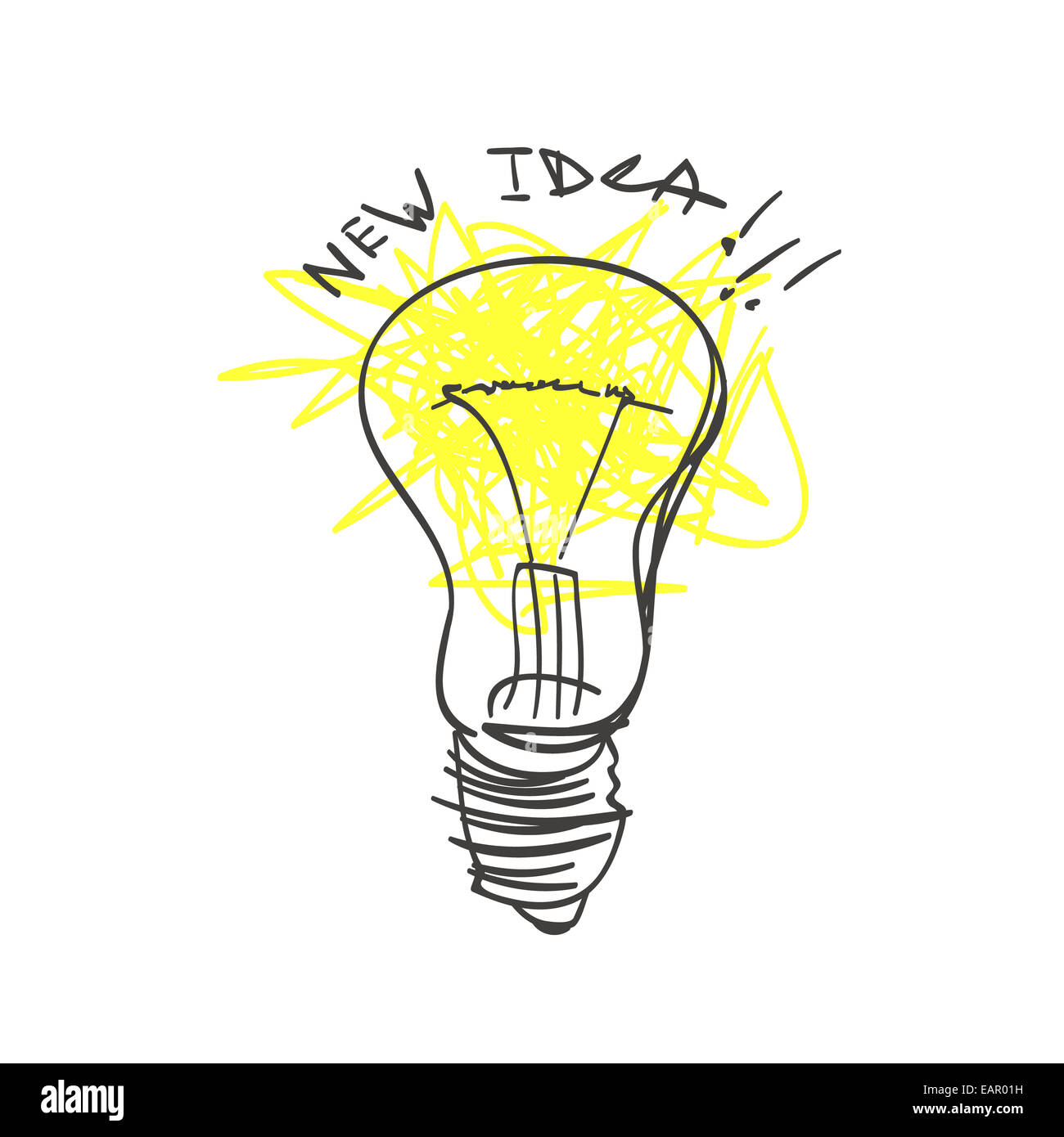 Handgezeichnete Idee Illustration. Vektor Stockfoto