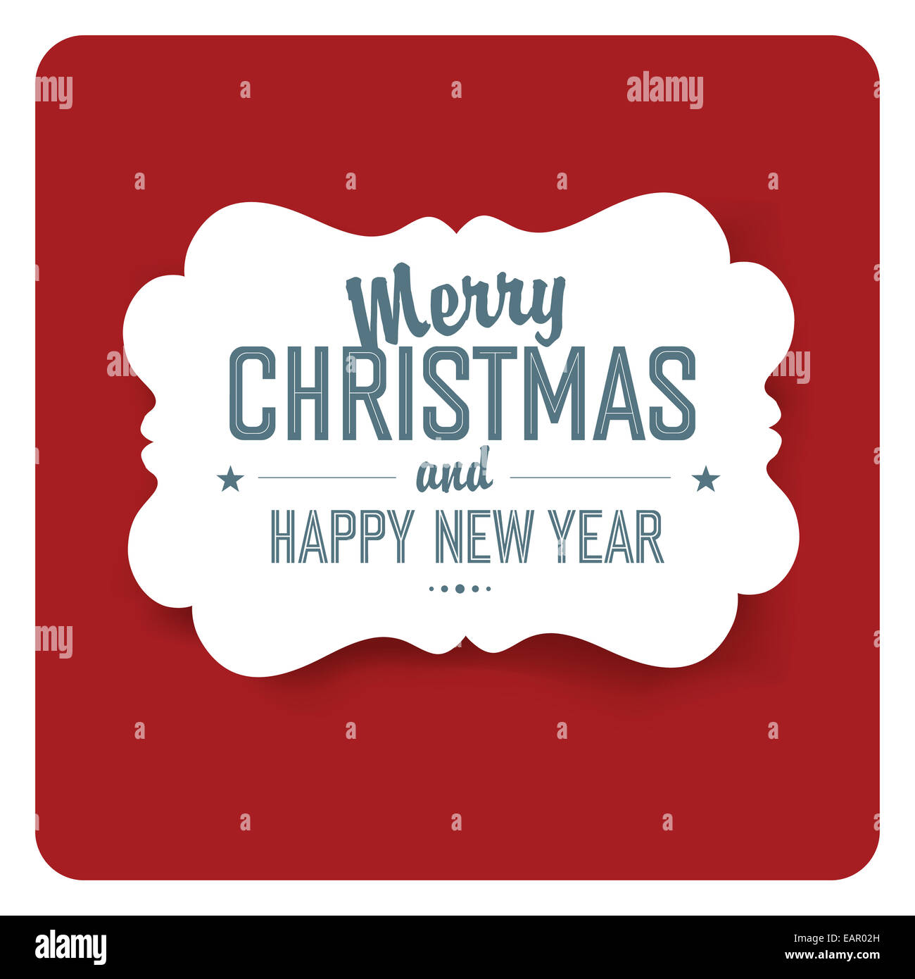 Merry Christmas Card schlichtes Design. Vektor Stockfoto