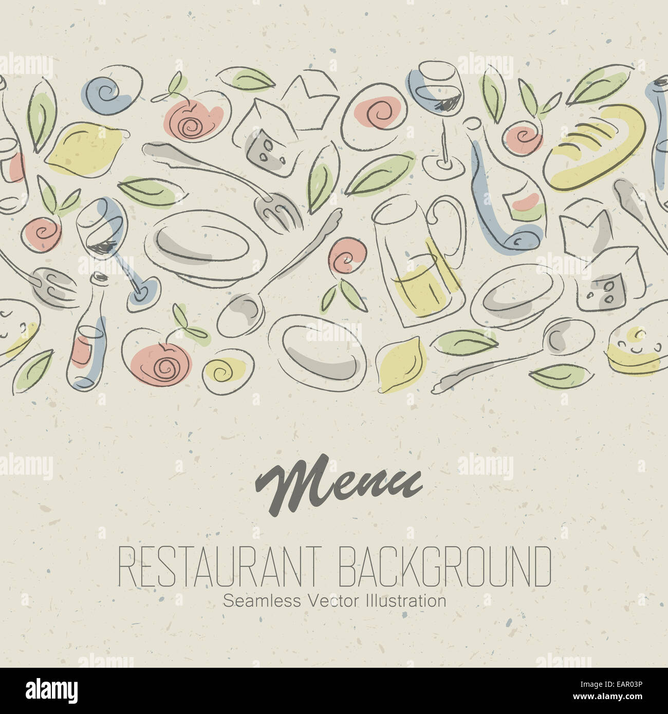 Restaurant Menü elegantes Design. Vektor Stockfoto