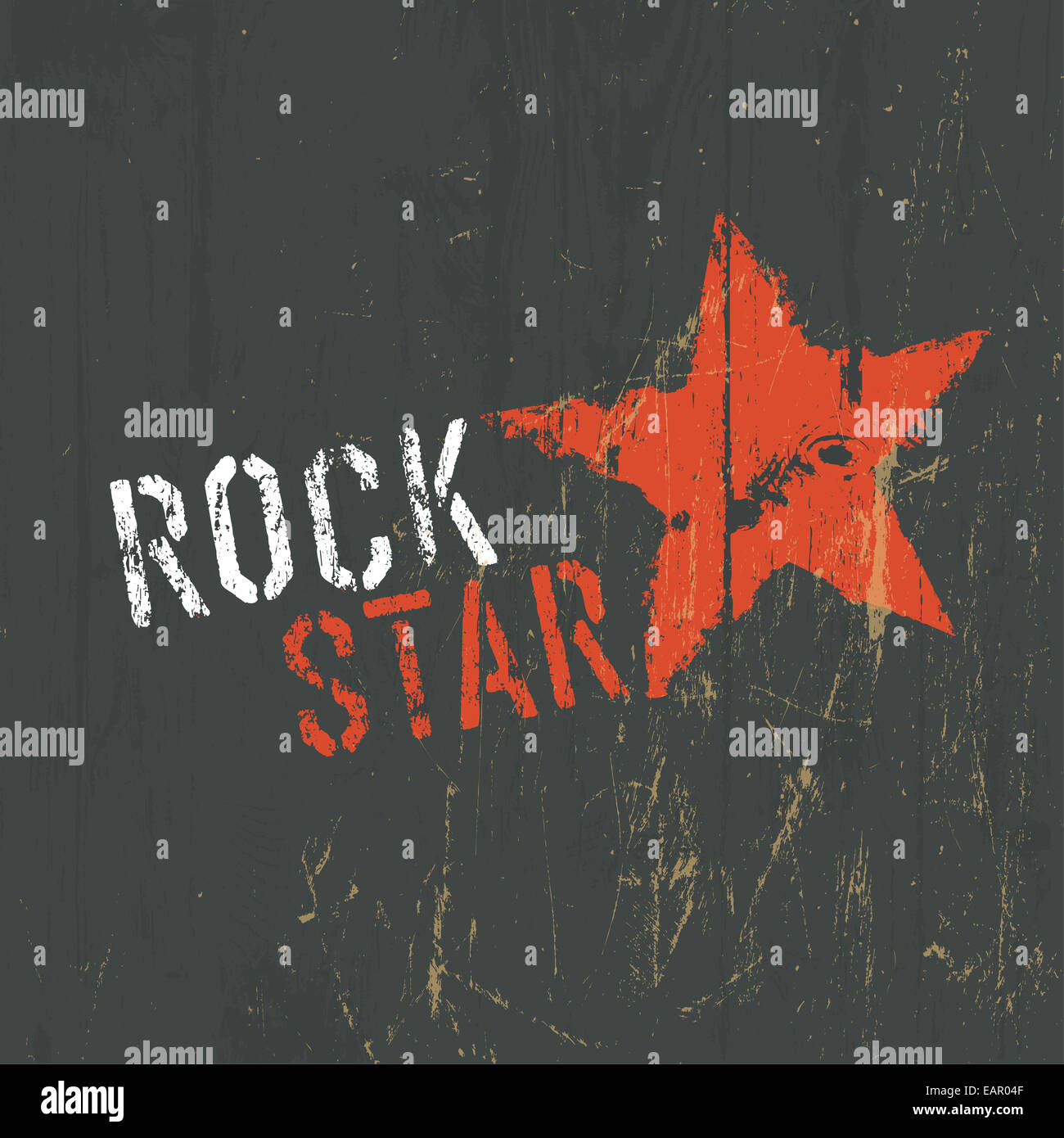 Rock Star Illustration. Vektor Stockfoto