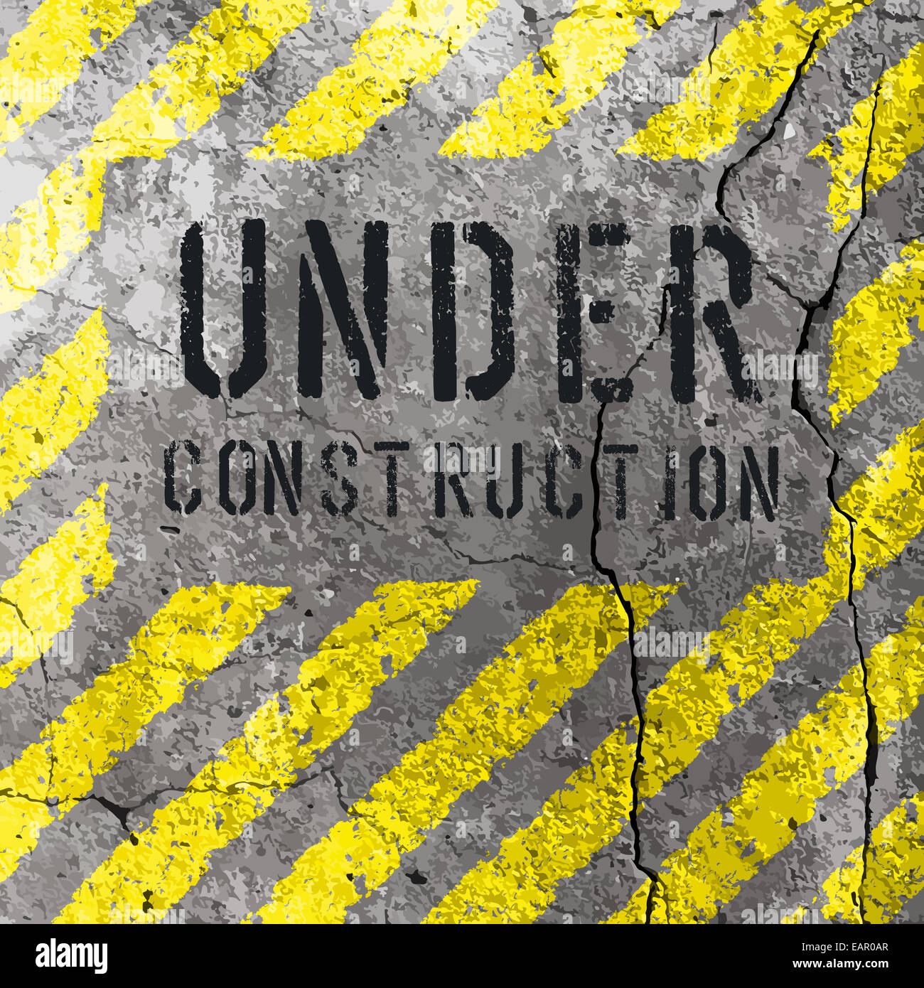 Unter Konstruktion Abbildung. Vektor Stockfoto