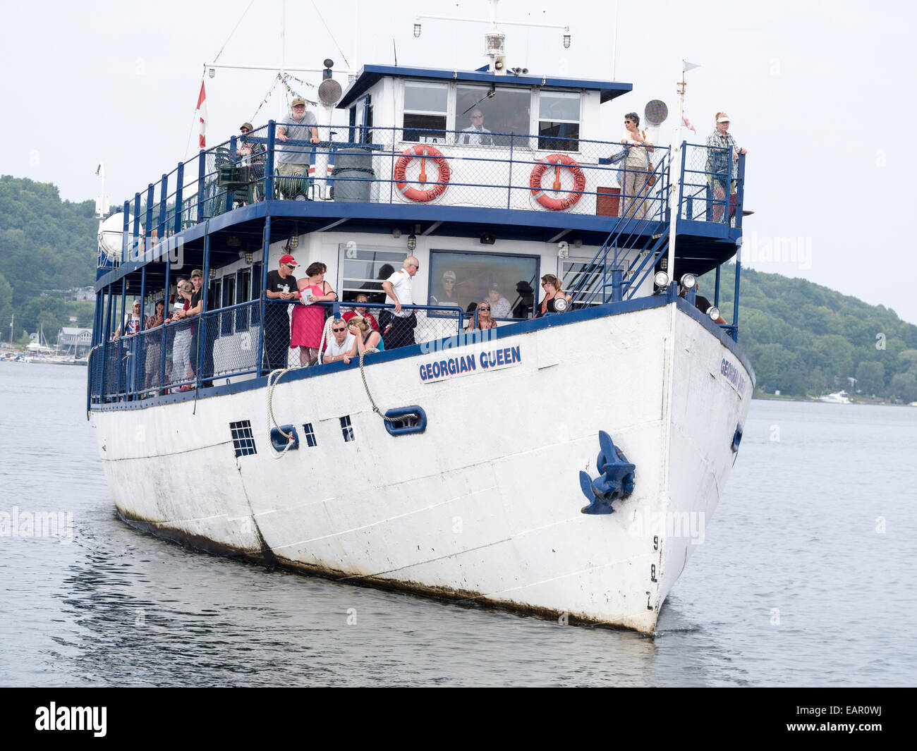 Ausflugsschiff der georgischen Königin Thirty Thousand Islands. Auf seiner letzten Jahreszeit Touristen dieser Welt Krieg ein Vintage Boot noch für Stockfoto