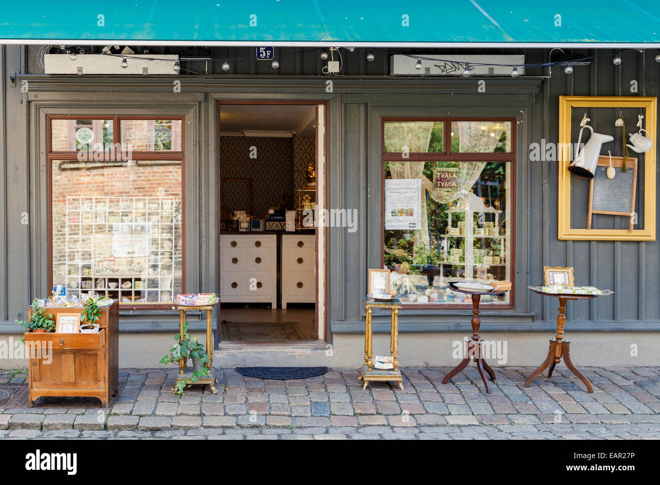 Haushaltswaren und Geschenkartikel zu speichern, Haga Nygata, Göteborg, Schweden Stockfoto