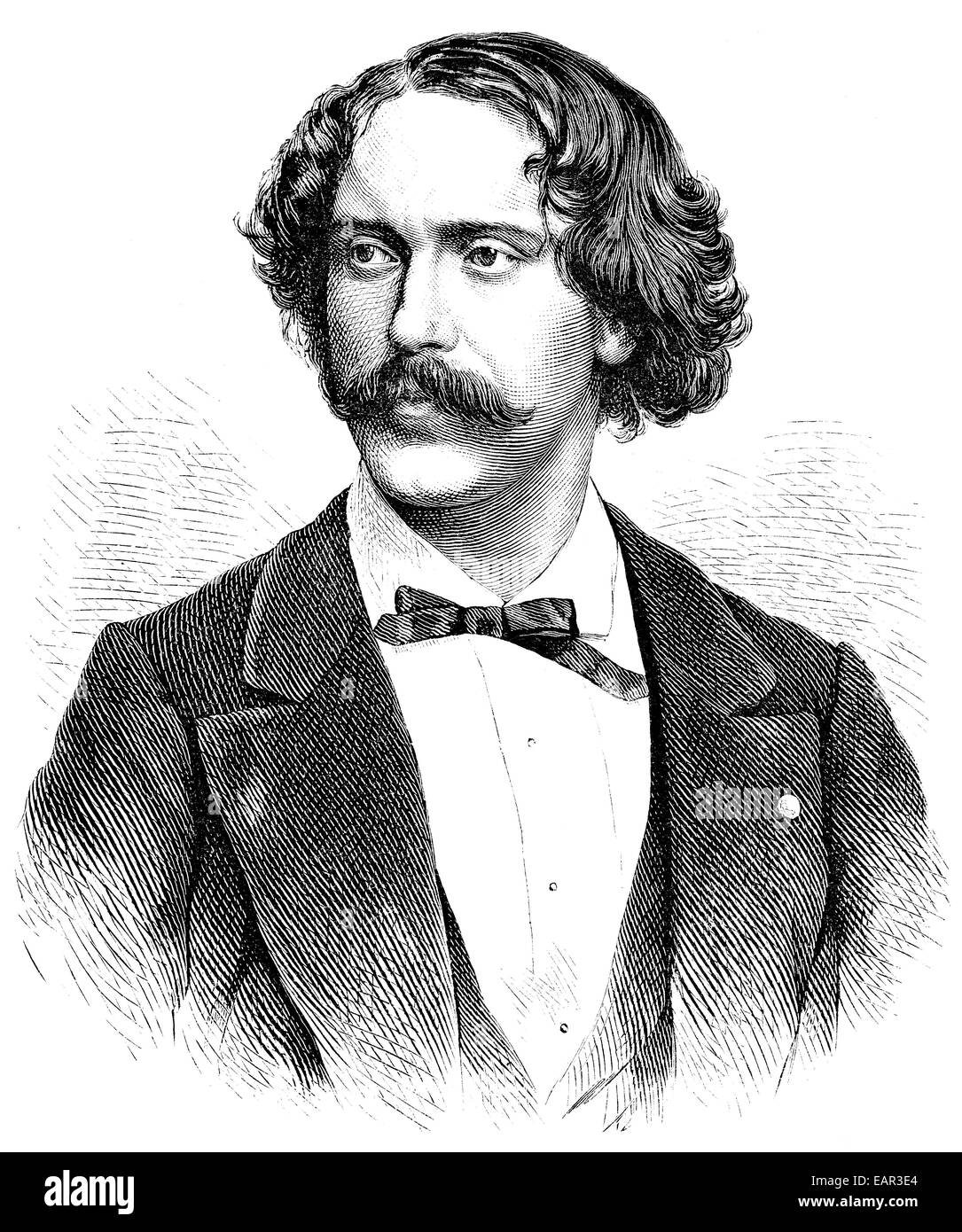 Pablo de Sarasate oder Martín Melitón Pablo Sarasate y Navascués, 1844-1908, spanischer Geiger und Komponist, Porträt von Pablo de Stockfoto