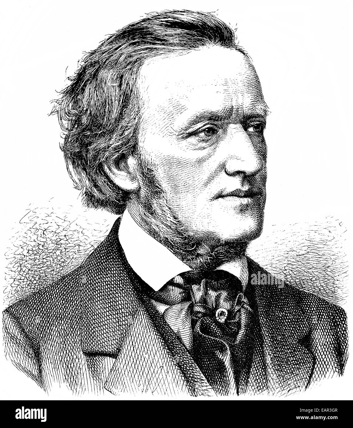 Wilhelm Richard Wagner 1813-1883, deutscher Komponist, Dramatiker, Philosoph, Dichter, Schriftsteller, Theaterregisseur und Dirigent, Po Stockfoto