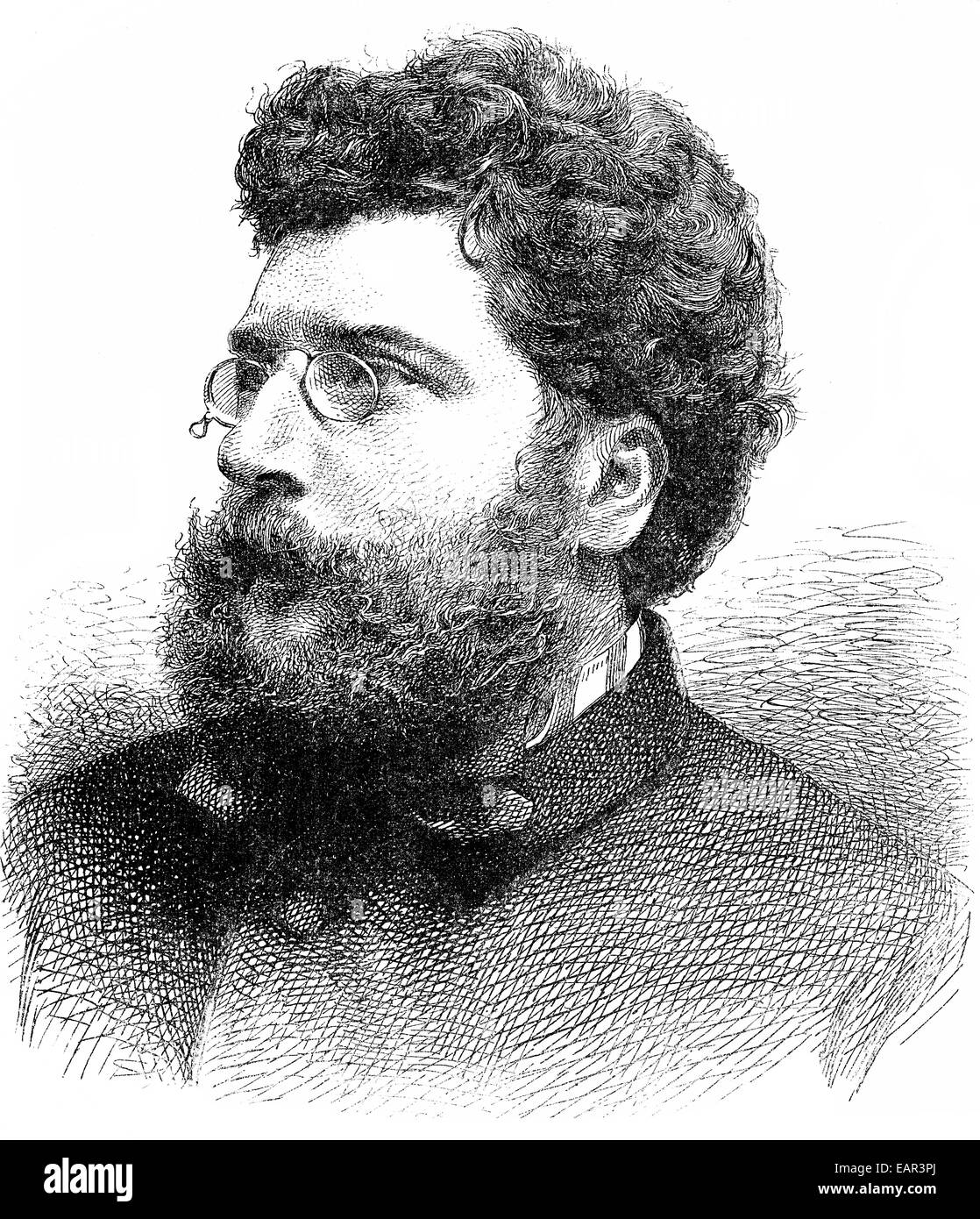 Georges Bizet, 1838-1875, französischer Komponist der Romantik, Porträt von Georges Bizet, 1838-1875, Ein französischen Stockfoto