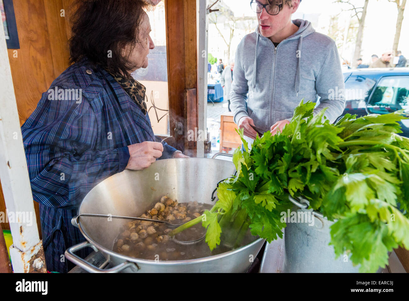 Belgische Küche lockt Touristen mit reiche regionale Unterschiede Stockfoto