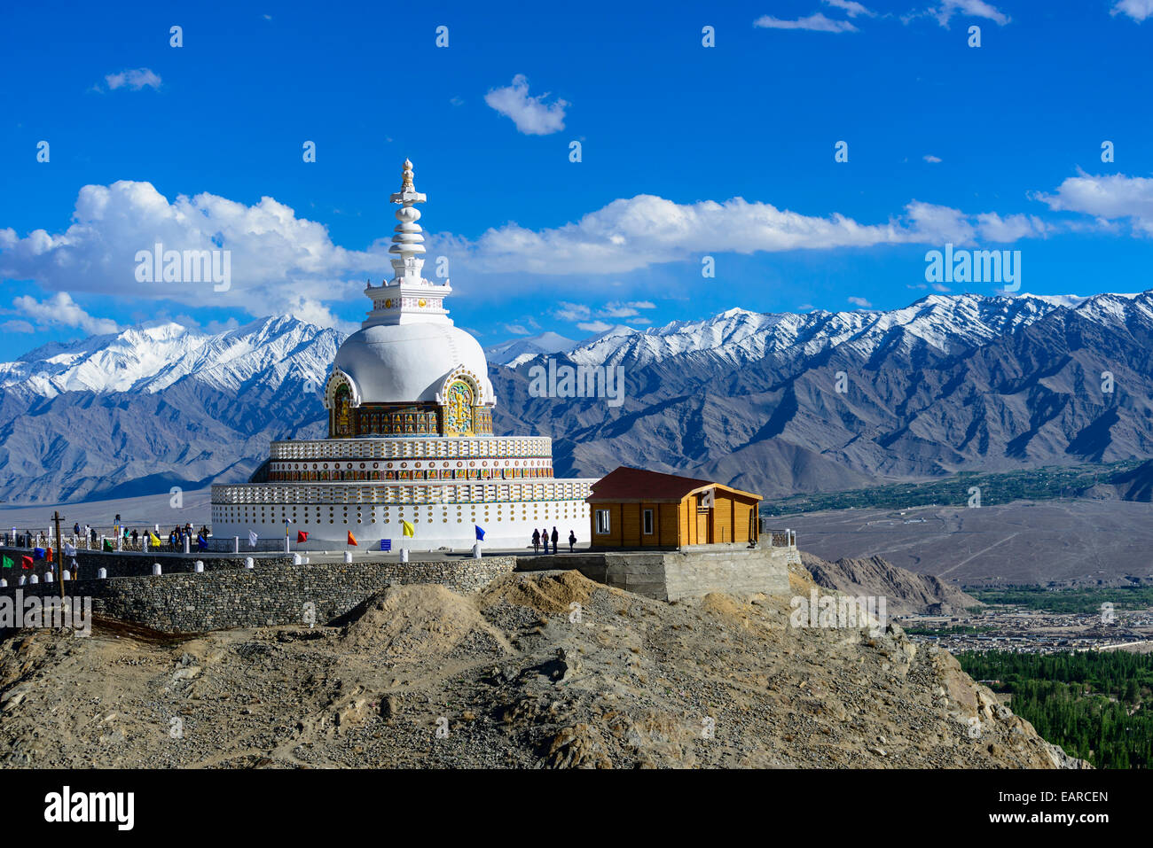 Shanti Stupa, Leh, Ladakh, Jammu Und Kaschmir, Indien, Ladakh, Jammu und Kaschmir, Indien Stockfoto