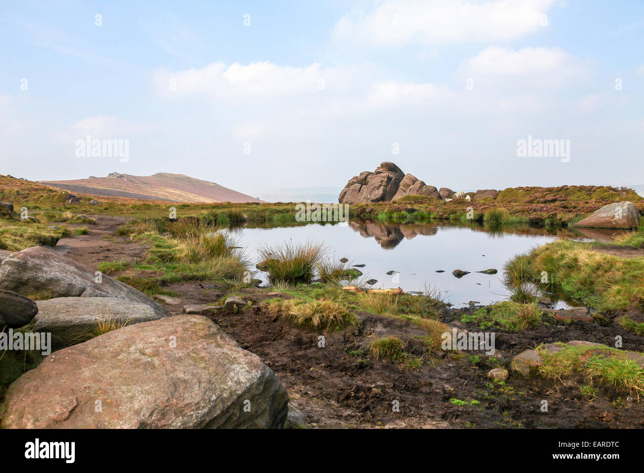 Doxey Pool auf die Kakerlaken Hügel Staffordshire Peak District England UK Stockfoto