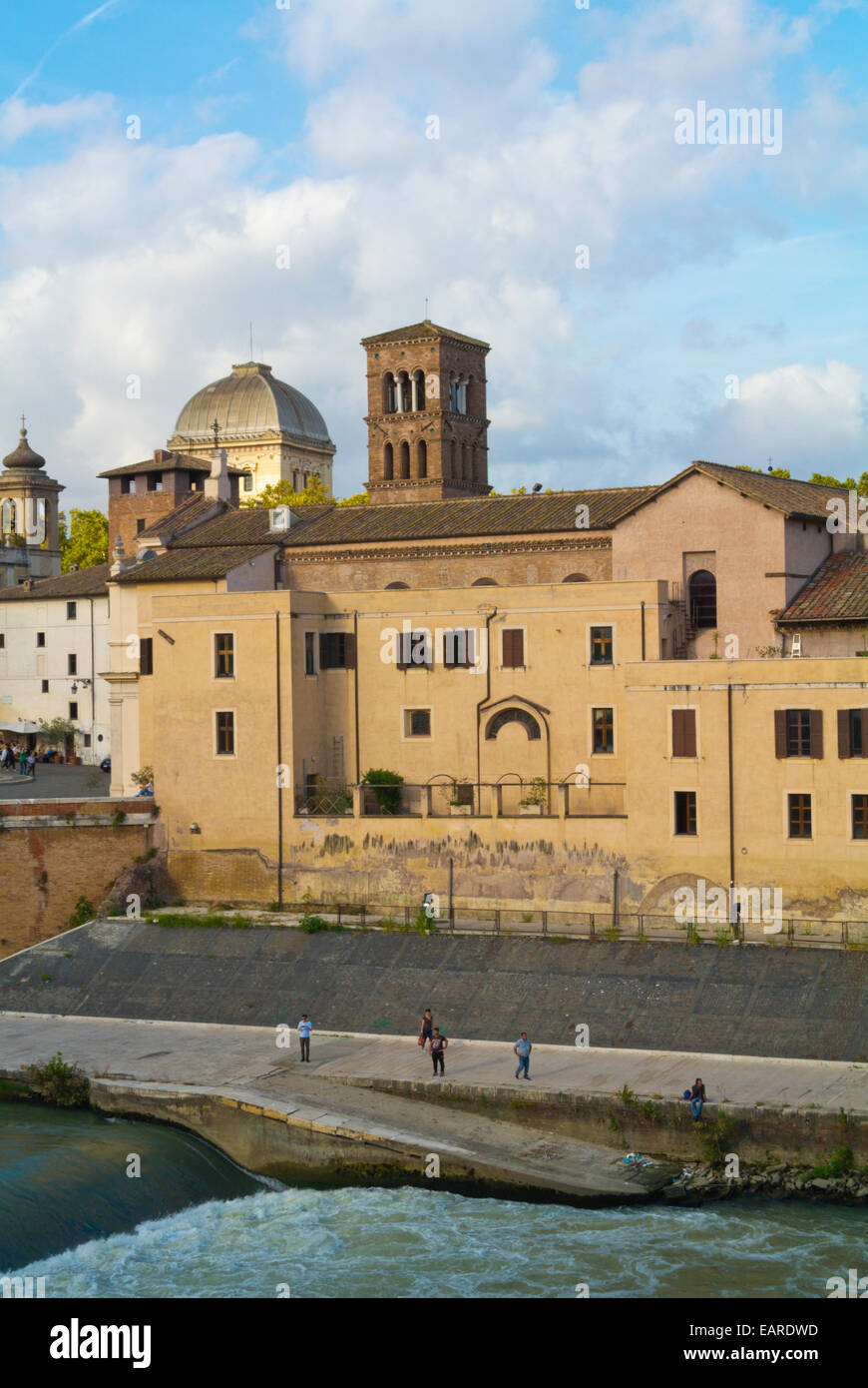 Isola Tiberina Insel, zentral-Rom, Italien Stockfoto