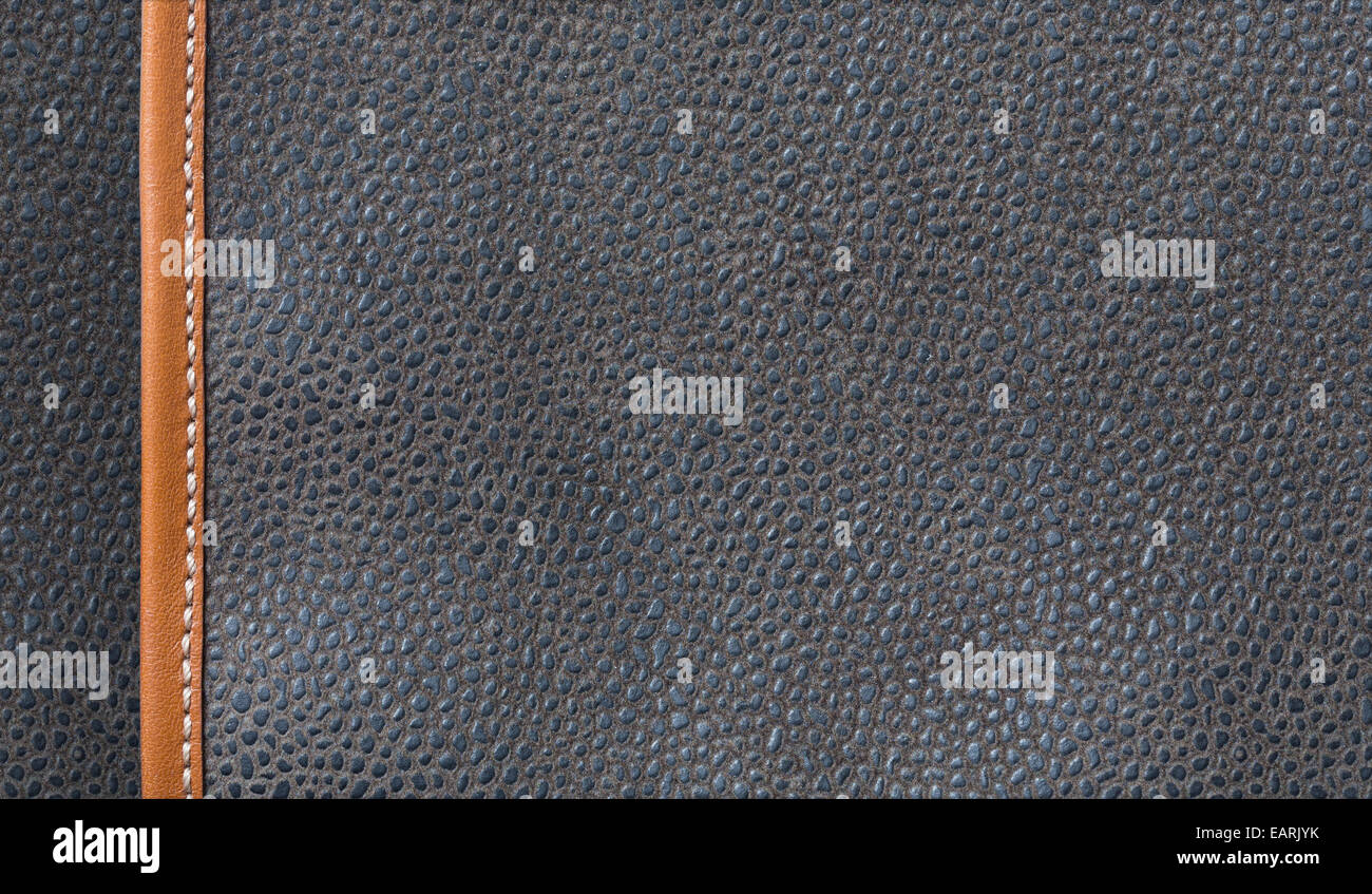 Schwarzes Leder-Textur oder Oberfläche-Hintergrund Stockfoto