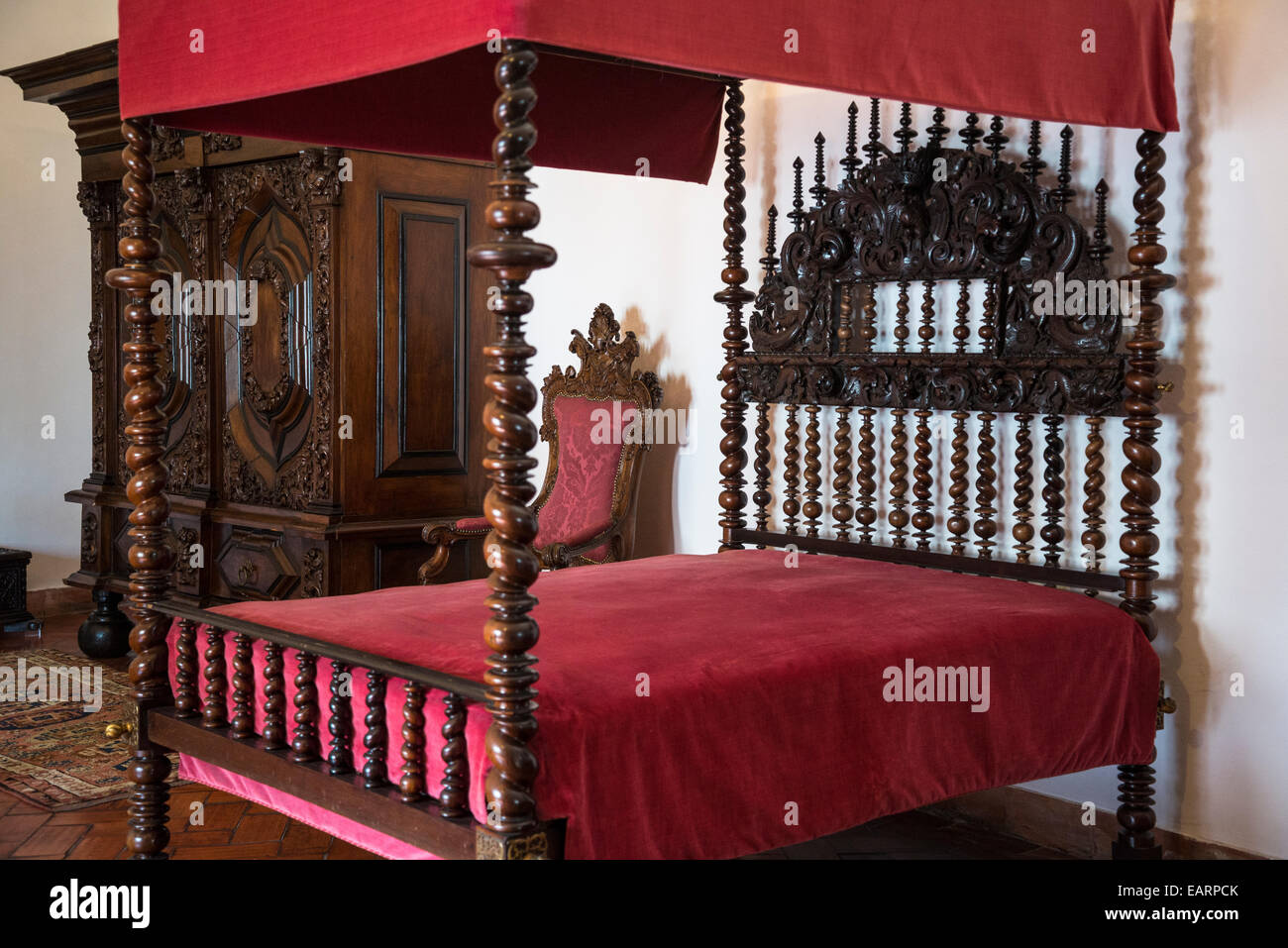 Nationalpalast, Interieur, Gästezimmer, Sintra, Portugal Stockfoto