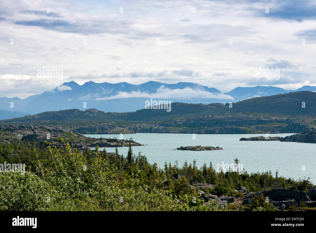 Landschaft am Klondike Highway verbindet Skagway Alaska in den Yukon in Kanada. Stockfoto