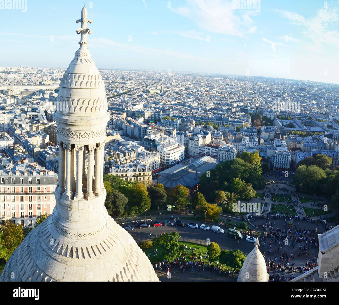 Panoramablick über Paris von oben Stockfoto