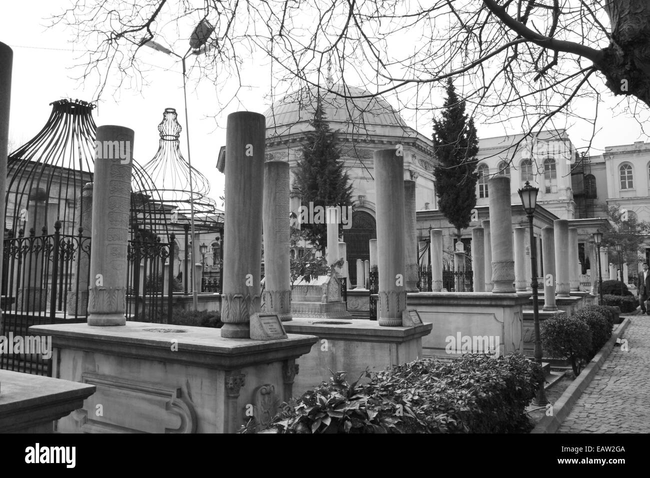 Türkischer Friedhof in Istanbul, Türkei Stockfoto